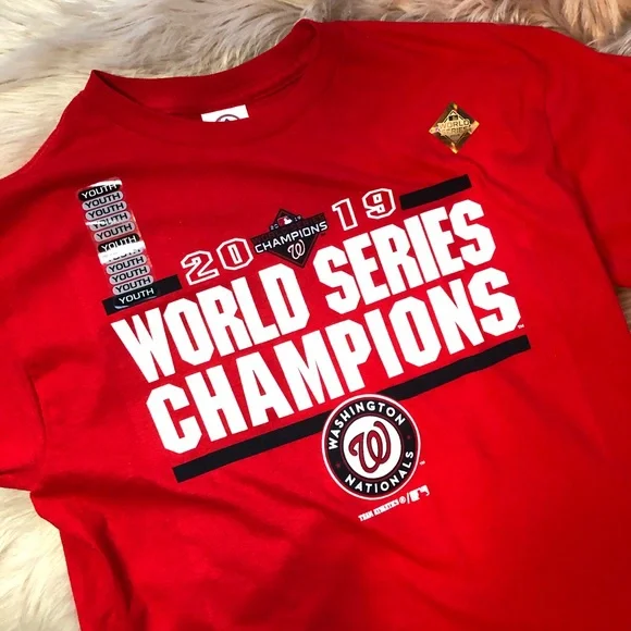 Washington Nationals World Series Champions 2019 T-shirt Size Youth Medium - Picture 2 of 8
